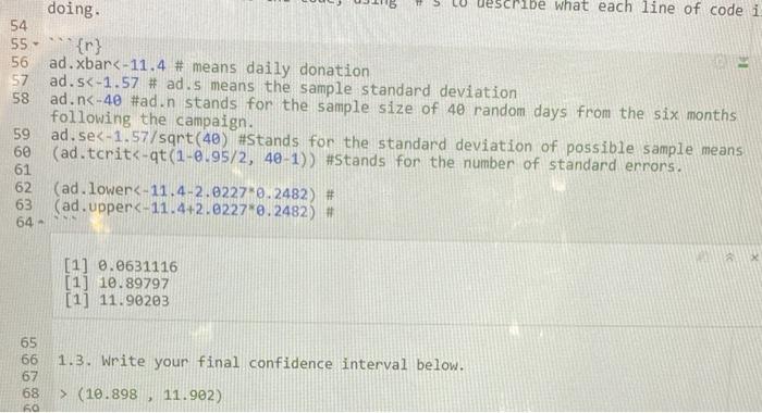 Solved not sure what I am doing wrong on question 1.6 any | Chegg.com