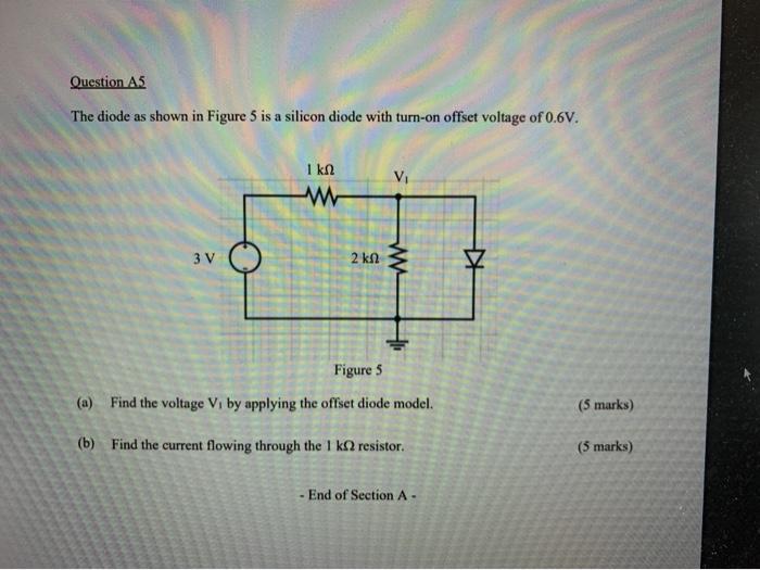 Solved Question AS The diode as shown in Figure 5 is a | Chegg.com