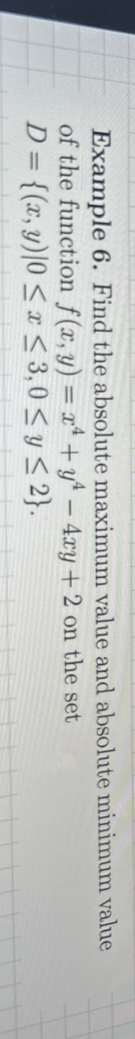 Solved Example 6. ﻿Find the absolute maximum value and | Chegg.com