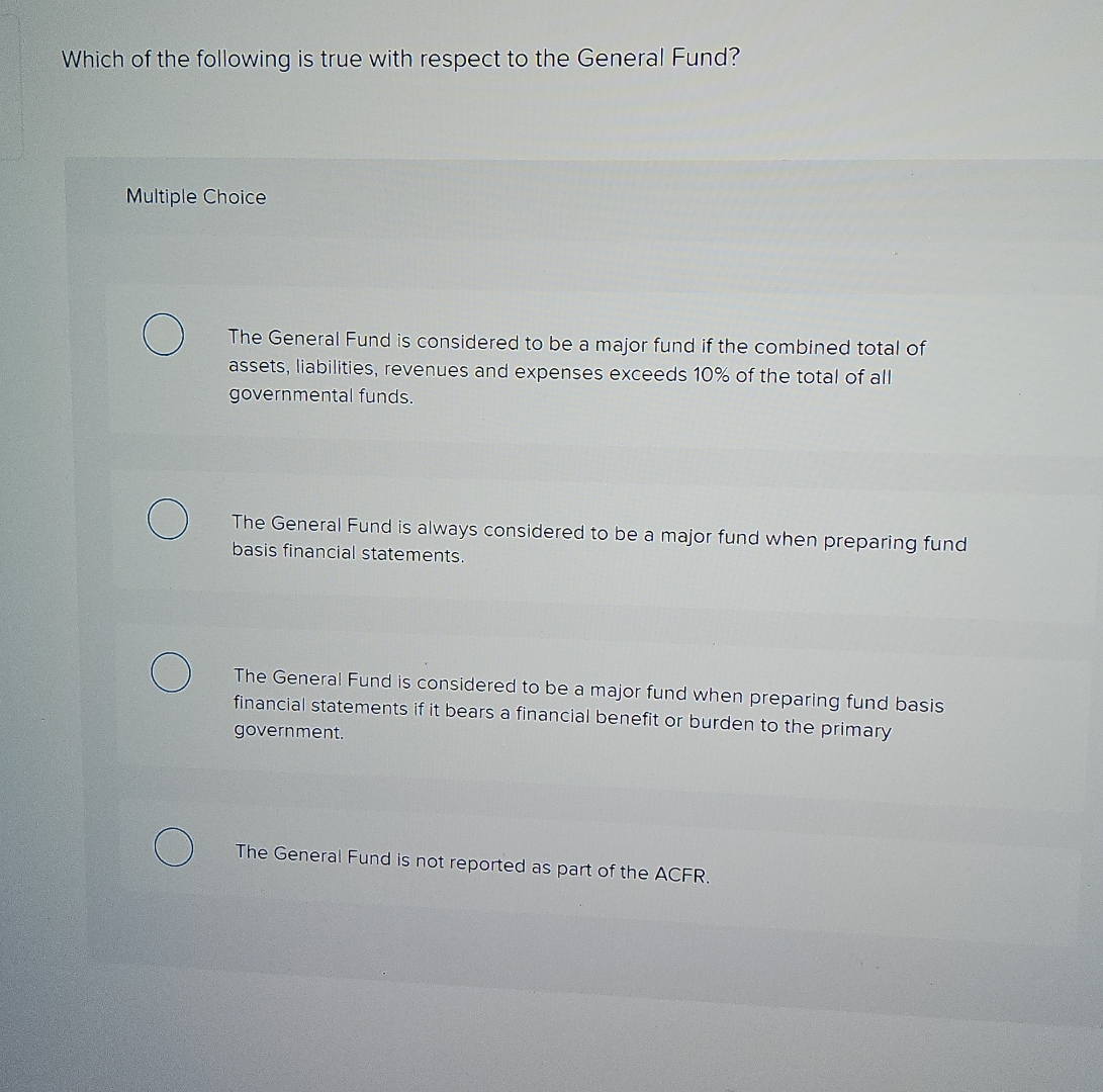 Solved Which of the following is true with respect to the | Chegg.com