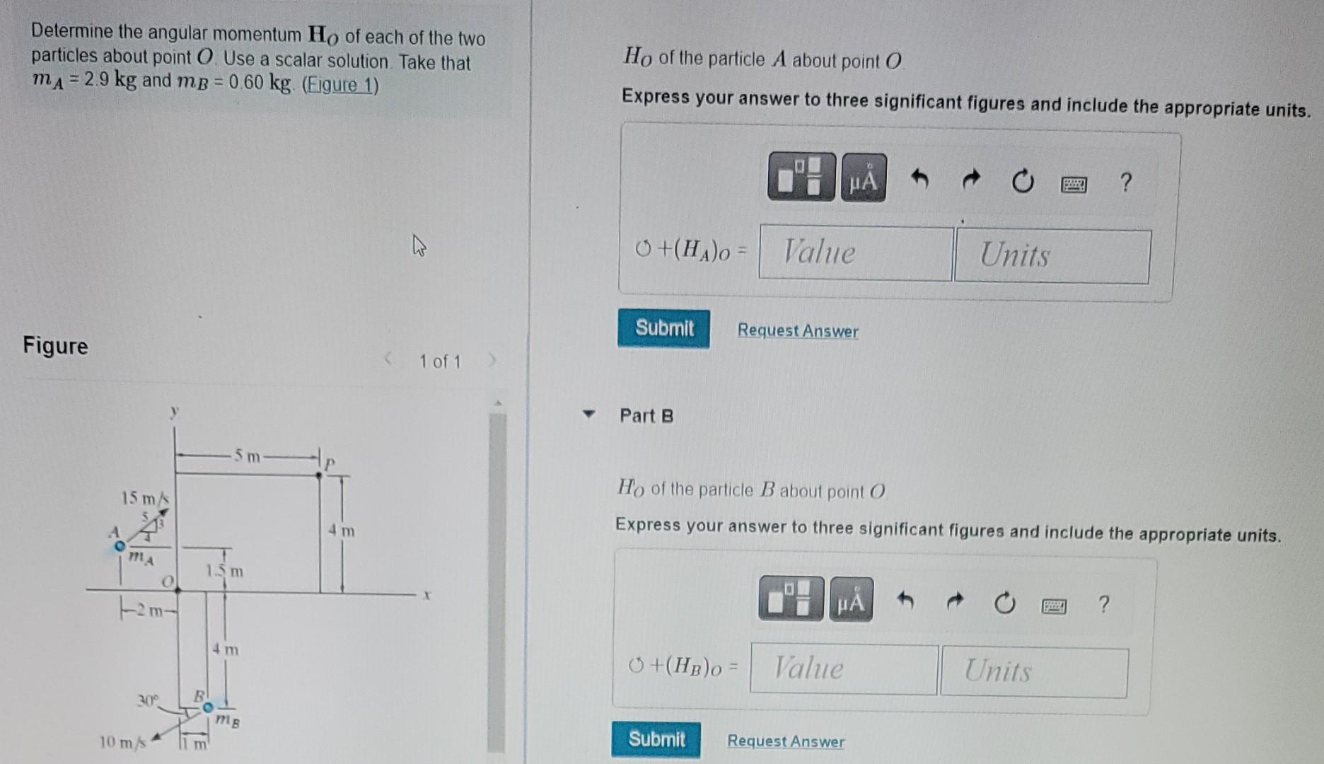 Solved Determine The Angular Momentum HO Of Each Of The Two | Chegg.com