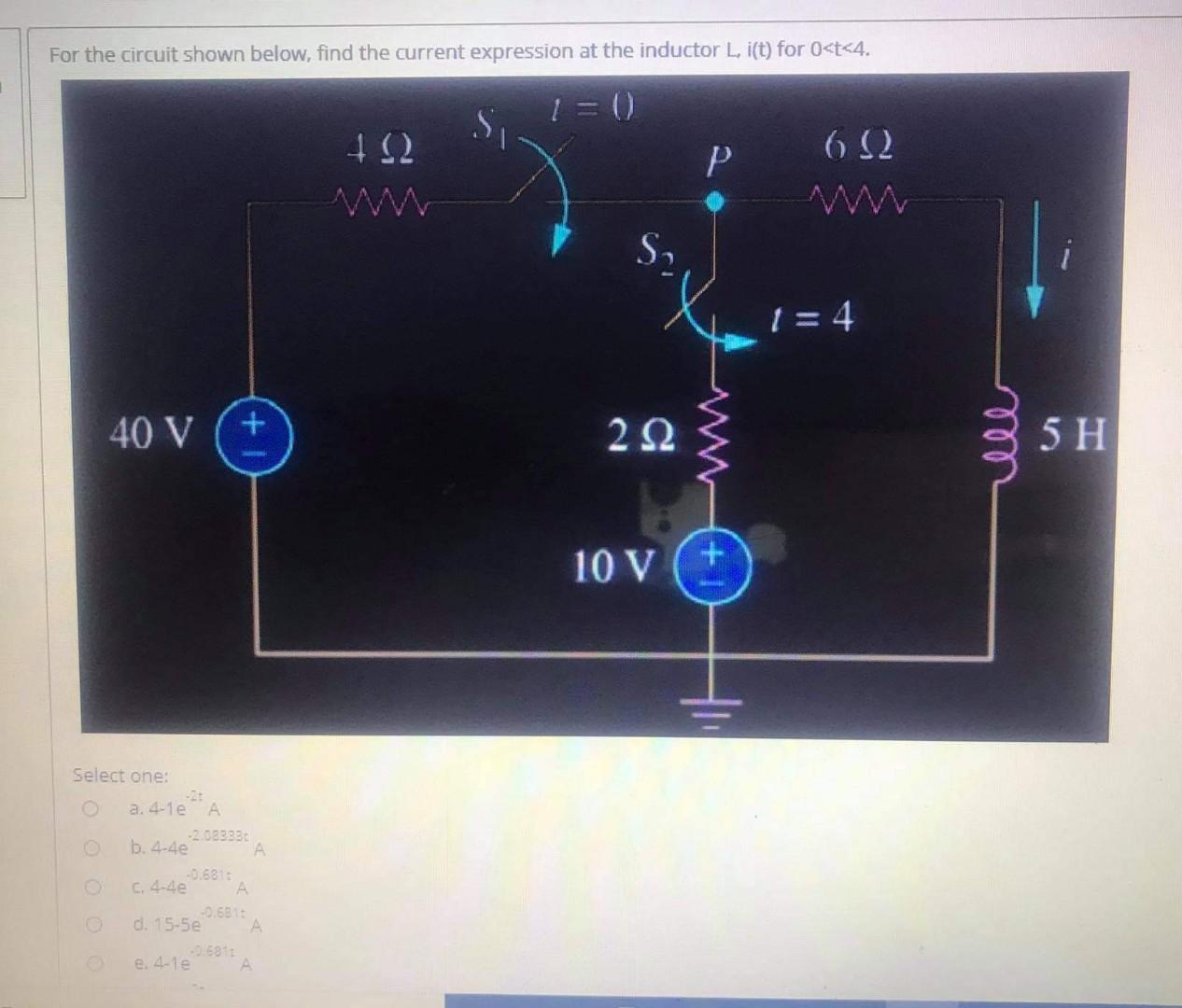 Solved For the circuit shown below, find the current | Chegg.com