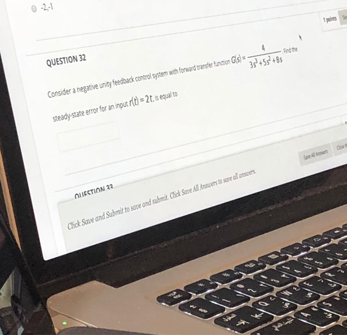 Solved 1 points 4 QUESTION 32 Consider a negative unity | Chegg.com