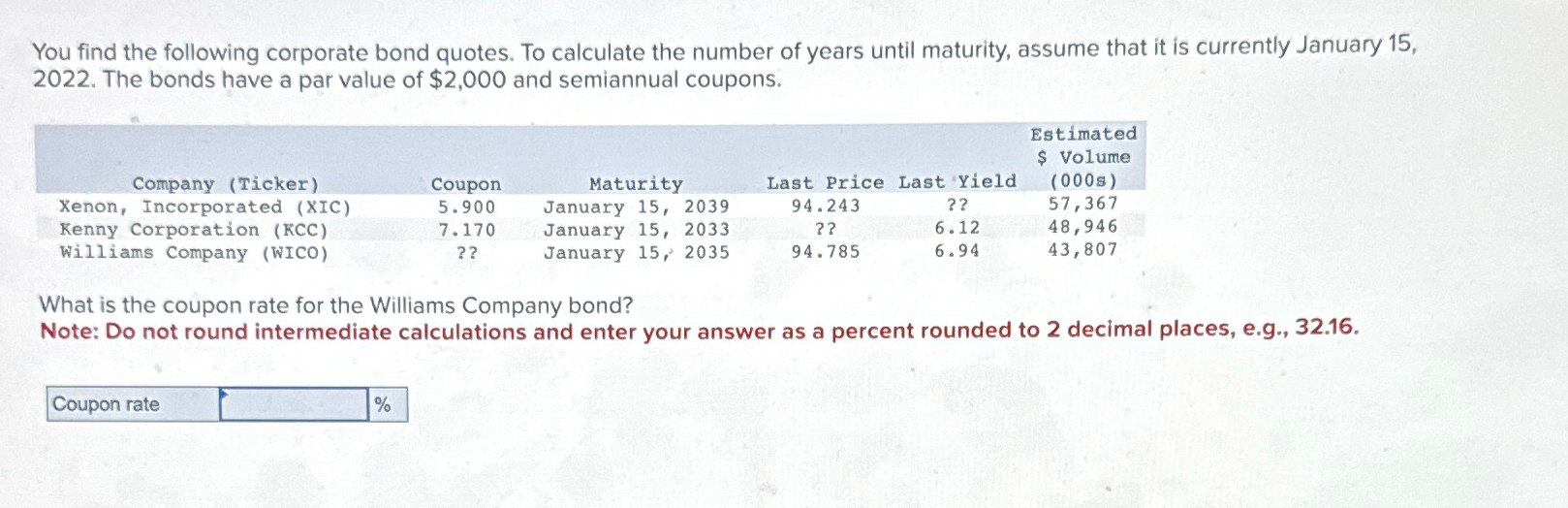 Solved You find the following corporate bond quotes. To | Chegg.com