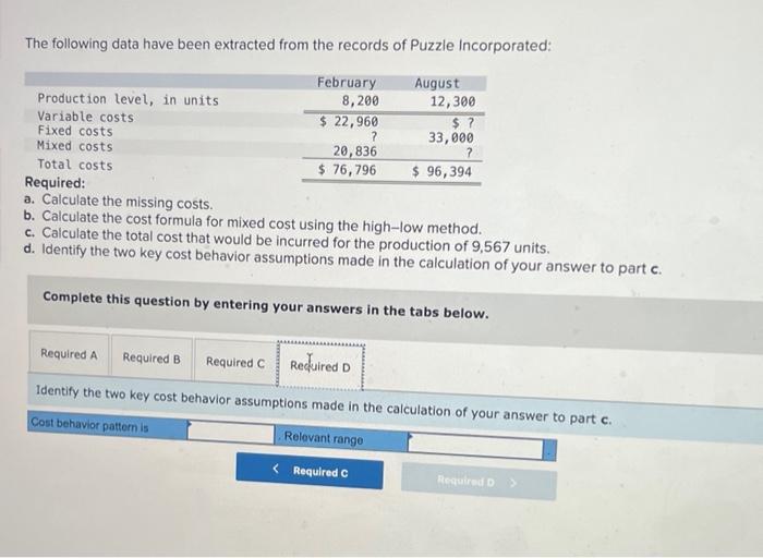 Solved The following data have been extracted from the | Chegg.com