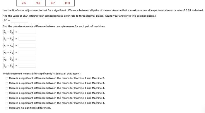 Solved To test for any significant difference in the number | Chegg.com
