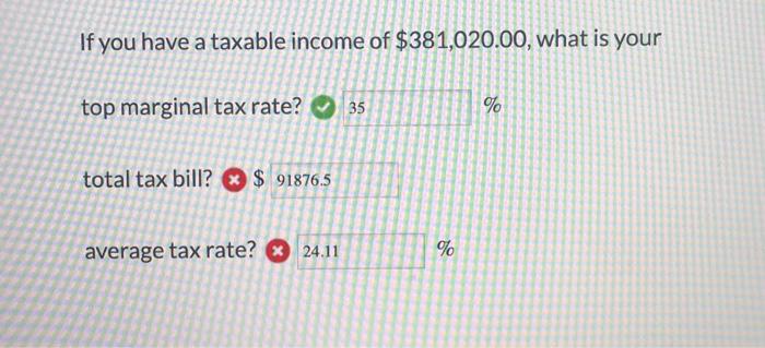 Solved Use The 2019 U S Federal Tax Rates In The Table To