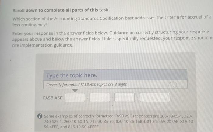 Solved Scroll down to complete all parts of this task. Which | Chegg.com