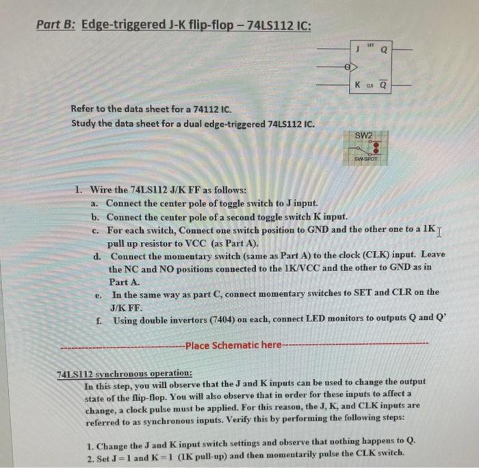 Part A: Set/Reset NAND gate latch: Wire the Latch | Chegg.com
