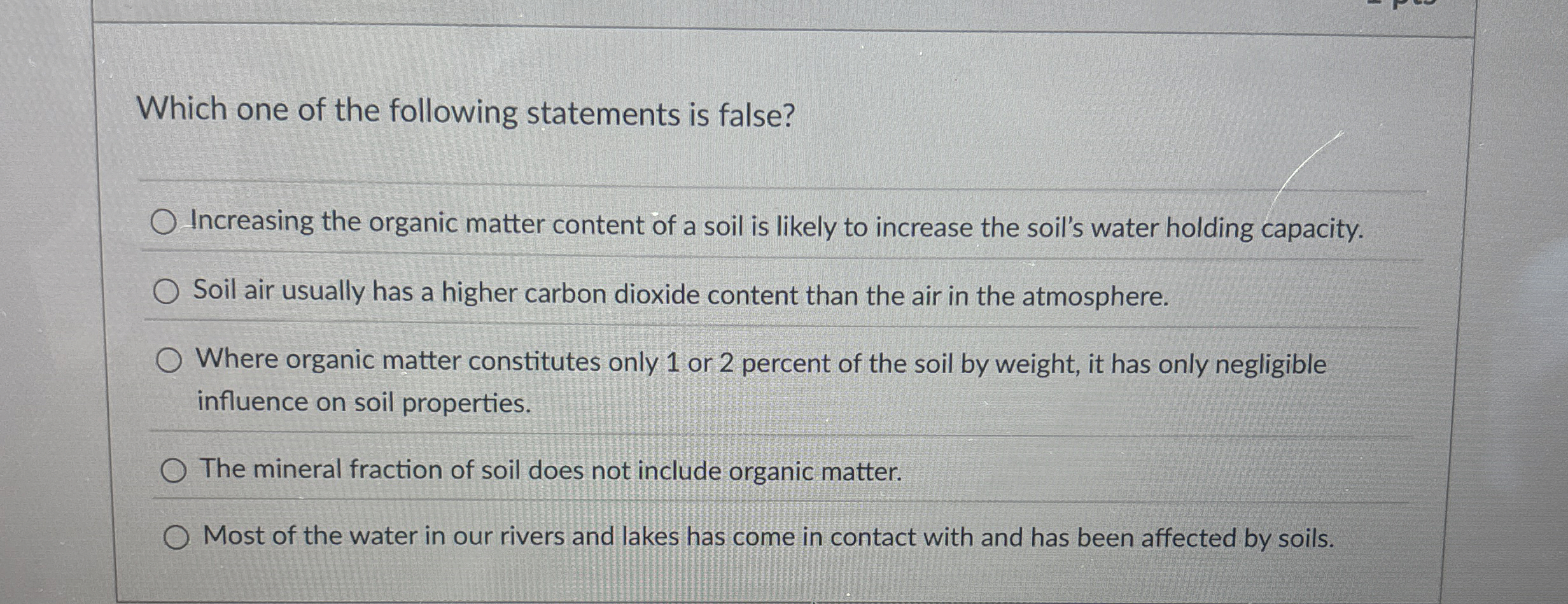Solved Which one of the following statements is | Chegg.com