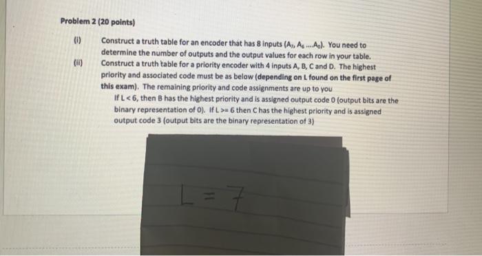 Solved Problem 2 (20 points) (1) Construct a truth table for | Chegg.com