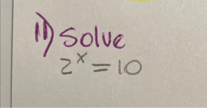 Solved In Solve 2X 10 Chegg