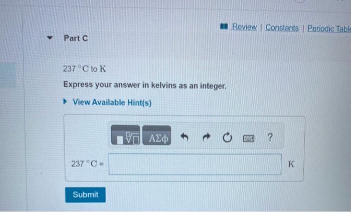 Solved Express your answer in degrees Celsius to two | Chegg.com