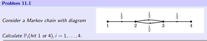 Solved Problem 11.1 Consider A Markov Chain With Diagram 1 2 | Chegg.com