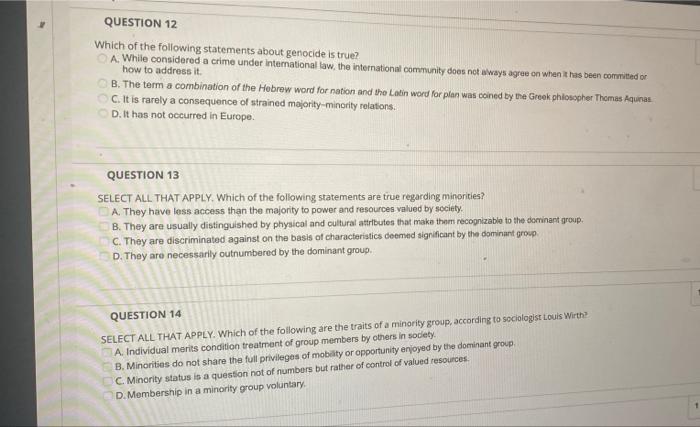 QUESTION 4 According to Goffman, which of the | Chegg.com