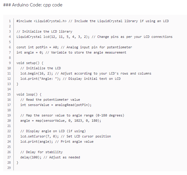 We faced a problem with the code regarding the angle | Chegg.com
