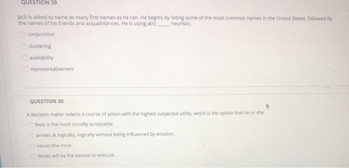 Many Names Problem Solved QUESTION 29 Jack is asked to name as many first names | Chegg.com