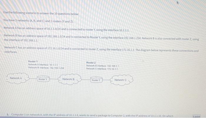 Solved Use The Following Scenario To Answer The 10 Questions 4560