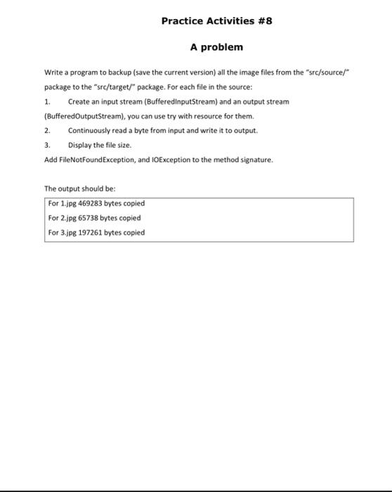 Solved A problem Write a program to backup (save the current | Chegg.com