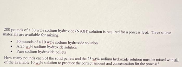 Sodium Hydroxide Source.