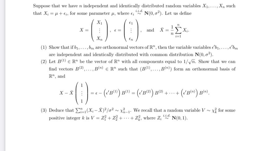 Solved Suppose that we have n ﻿independent and identically | Chegg.com