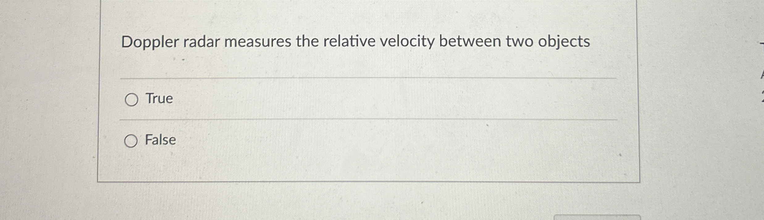 Solved Doppler radar measures the relative velocity between | Chegg.com