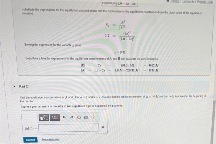 Solved Consider the following reaction and associated | Chegg.com