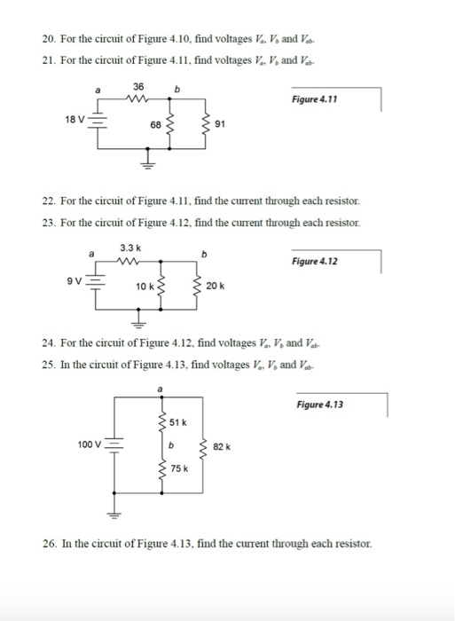 Solved QUESTIONS: 17. For the circuit of Figure 4.9, find | Chegg.com