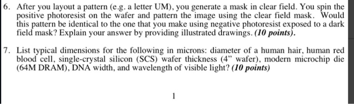 6 After You Layout A Pattern E G A Letter Um Chegg Com