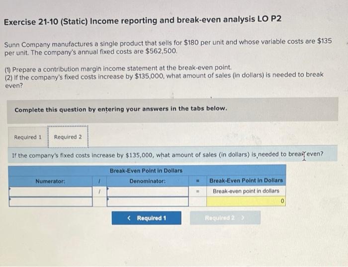 Solved Exercise 21-10 (Static) Income reporting and | Chegg.com