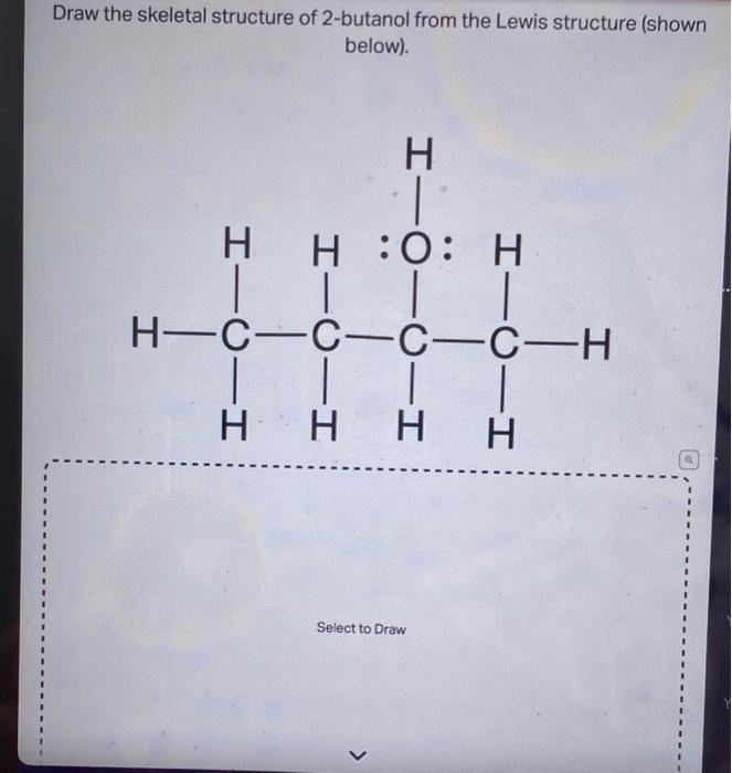 lewis structure for 1 butanol