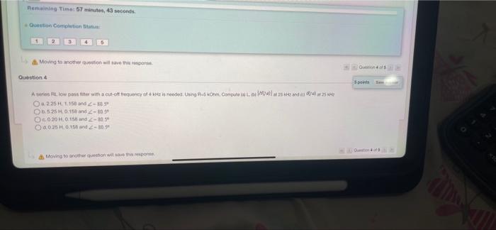 Solved Remaining Time: 57 minutes, 43 seconds Question | Chegg.com