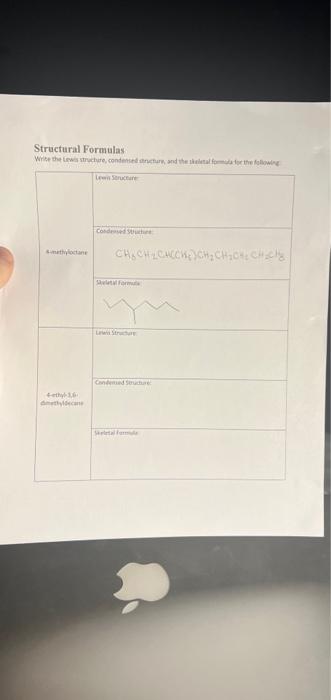 Structural Formulas | Chegg.com