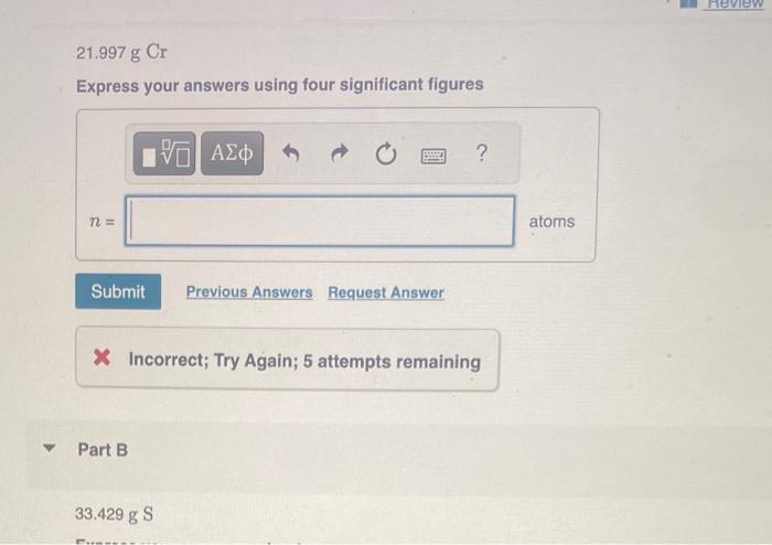 Solved Express Your Answers Using Four Significant Figures | Chegg.com