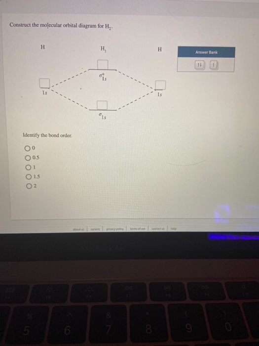 Solved Construct the molecular orbital diagram for H. Answer | Chegg.com