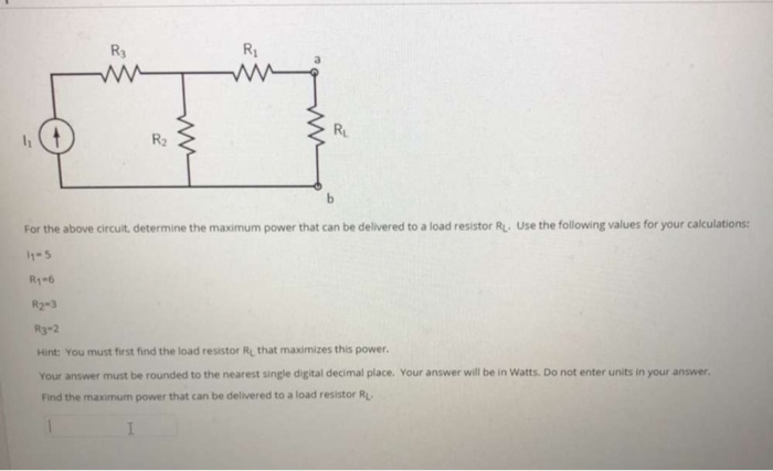 Solved For the above circuit determine the maximum power | Chegg.com
