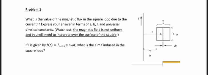 Solved Problem 1 What is the value of the magnetic flux in | Chegg.com