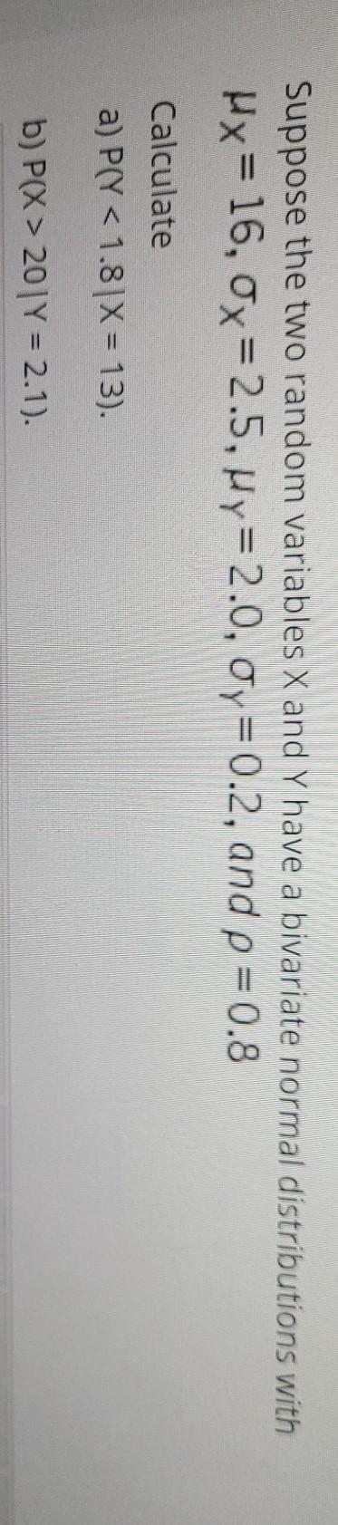 Solved Suppose The Two Random Variables X And Y Have A | Chegg.com