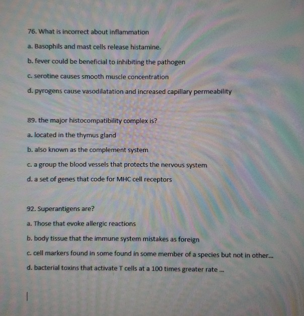 Which Of The Following Is Incorrect About Inflammation