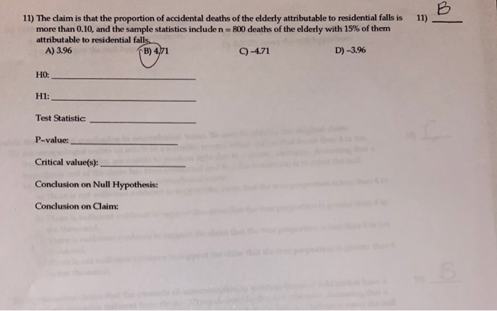 Solved Find the value of the test statistic z using z =