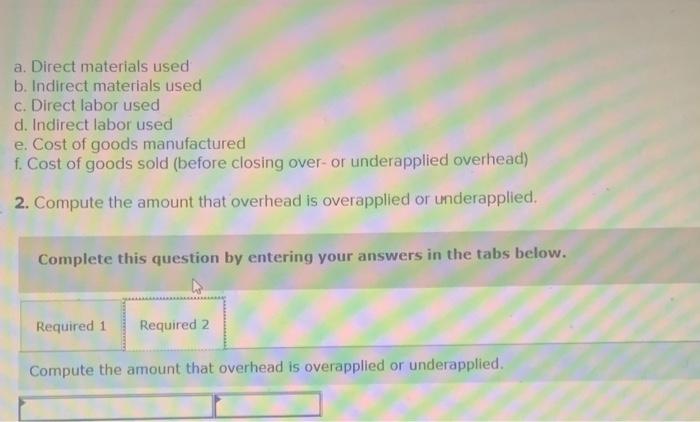 Solved Telstar uses job order costing. The Taccounts below | Chegg.com