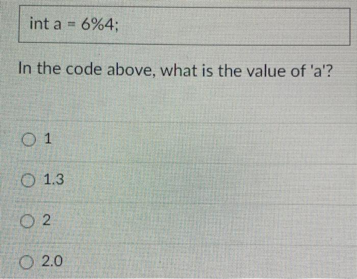 Solved What is the name of the Java arithmetic symbol above? | Chegg.com