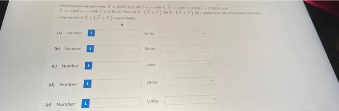 Solved (a) Nuinber Units (b) Number Units (c) Number Units | Chegg.com