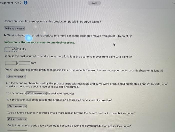 Solved Below is a production possibilities table for | Chegg.com