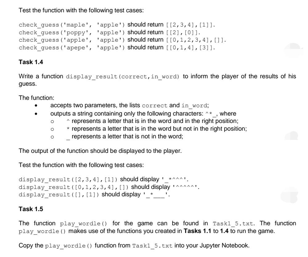 Solved Your Program Code And Output For Each Of Tasks 1,2 | Chegg.com