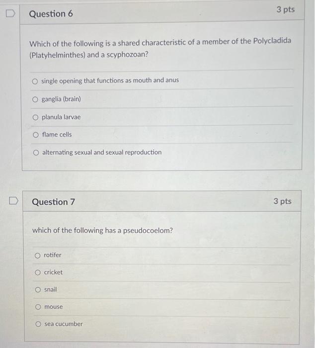Solved D Question 6 3 pts Which of the following is a shared | Chegg.com