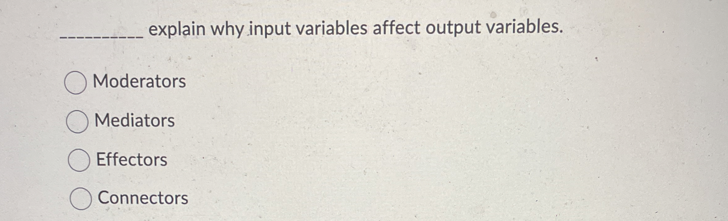 Solved q, ﻿explain why input variables affect output | Chegg.com