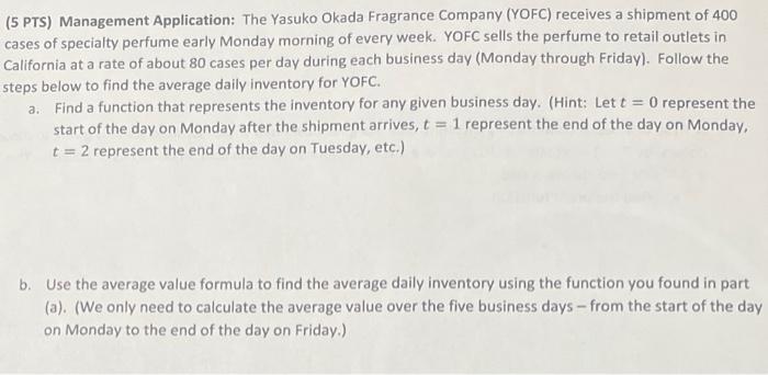 Solved (5 PTS) Management Application: The Yasuko Okada