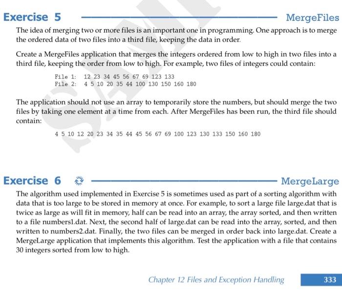 Solved The idea of merging two or more files is an important | Chegg.com
