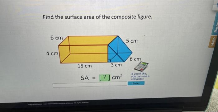 Solved Find The Surface Area Of The Composite Figure. | Chegg.com